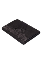 Alpaka Tagesdecke FISCHGRAT (schwarz)